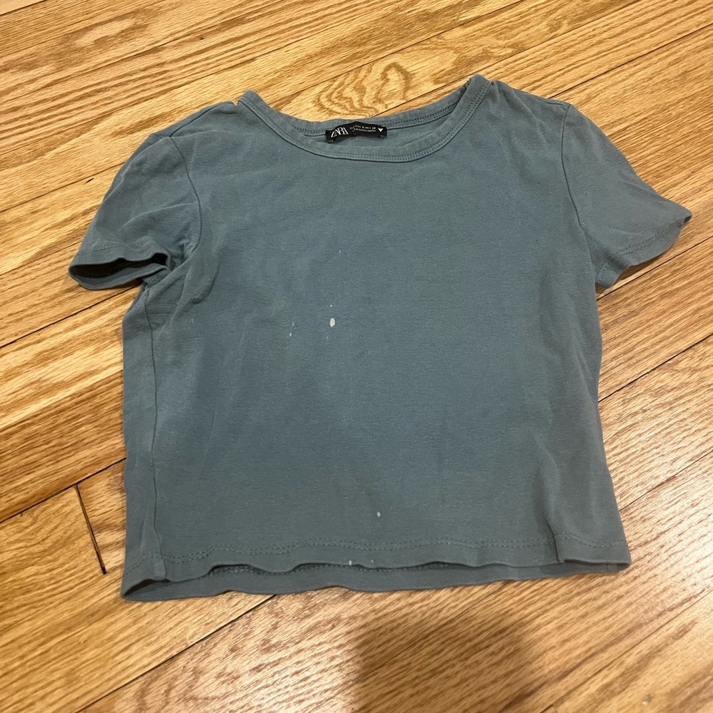 Zara Teal Crop Top